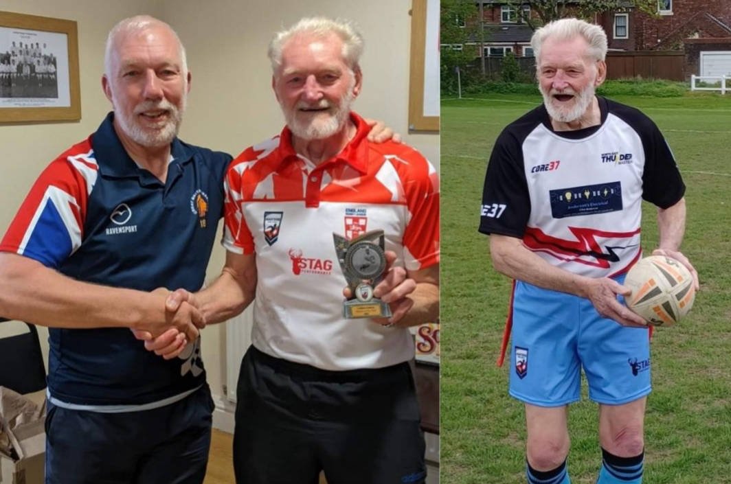 Masters Rugby League player turns 80 and joins the 'Blue Shorts Club'